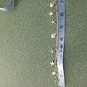 Silver Plated Shell Bracelet or Ankle Bracelet